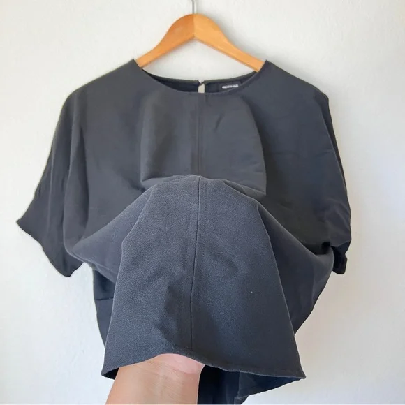 Who What Wear Black Boxy Short Sleeve Top Size Medium - Picture 4 of 7